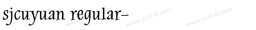 sjcuyuan regular字体转换